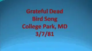 Grateful Dead - Bird Song - College Park, MD - 3/7/81