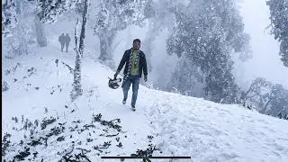 Nainital Snowfall 2022🥶❄️🔥| Live Snowfall In Naina peak Nainital Today😍| Republic Day Ride 🇮🇳🏍
