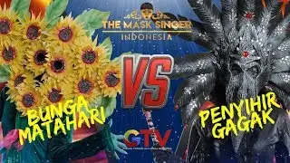 Penyihir Gagak Hitam VS Bunga Matahari | THE MASK SINGER INDONESIA #2 (6/6) GTV 2017