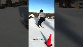 Skiing at seven, Oaks, Iowa ￼