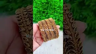 Gold border/kada bangles | leaf design bangles | Maya Venba's Boutique