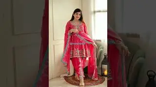 Short anarkali with dhoti salwar #partywear #dhotidress #panjabi #dress #wedding #weddingdress #2024