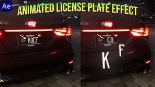 Animated License Plate's Letters in After Effects