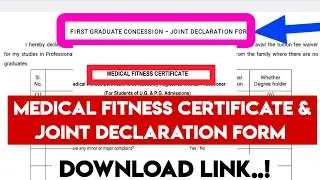 TNEA|What is Medical Fitness Certificate?|What is joint Declaration form?|Download link|Vincent Math