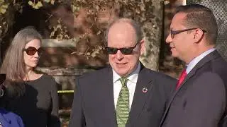 Prince Albert of Monaco visits his mother's hometown of Philadelphia, takes trip to the zoo