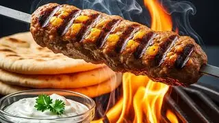 🔥 Grilled Lamb Kofta Recipe | Juicy & Flavorful Middle Eastern BBQ 🍢 #cooking 