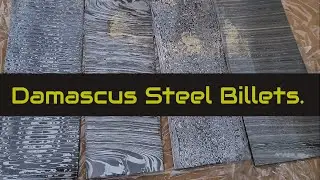 Beautiful Patterns Damascus Steel Billets - Combinations of 1095 & 15n20
