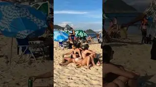Copacabana Beach Rio de Janeiro Brazil  🌴 #shorts #shortsfeed #travel 🇧🇷