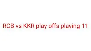RCB vs kkr play offs playing 11 today match