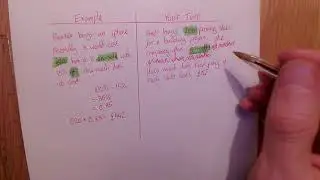 Worded questions involving percentage increases and decreases