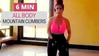 6 Min Mountain Climbers All Body Workout - Get Fit With Sher