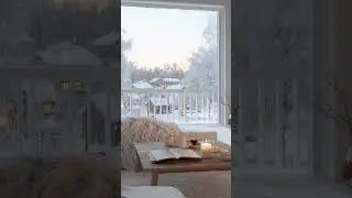 Soft Piano ❄️ Snowfall & Cozy Fireplace