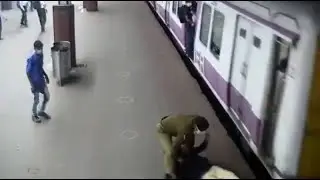 RPF cop saves man's life who slipped between platform and train
