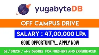 YugabyteDB Offcampus drive 2021 | Any degree can apply | Freshers recruitment 2020-2021 | IT Jobs