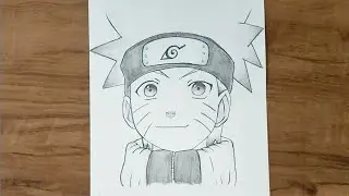 How to draw Naruto Uzumaki step-by-step tutorial|easy anime art|easy Naruto drawing 🌀