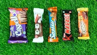 Crispy chocolate vs markos chocolate vs snakker  chocolate vs crispello chocolate #asmr #asmrsounds 