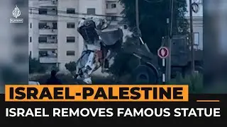 Palestinian statues torn down by Israeli forces | Al Jazeera Newsfeed