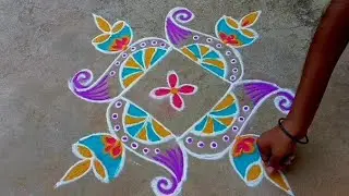 Marghazhi madham special velaku kolam/friday kolam/gokulramya kolangal