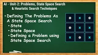 2.1 - Defining The Problems as a State Space Search - AI