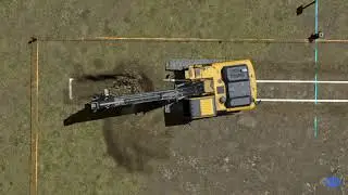 Excavator and Wheel Loader Simulations | Drone view | CM Labs Simulations