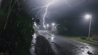 ASMR Heavy Rain at Night 🌧️ Soft Thunder for Anxiety Relief