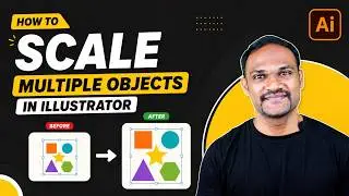 How to Scale Multiple Objects in Adobe Illustrator | Easy Beginner Tutorial #adobeillustrator #scale