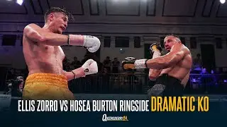 Ellis Zorro DRAMATIC stoppage (Ringside footage) v Hosea Burton