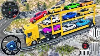 Trailer Truck car transporter 3D game #truck 