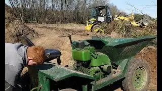 Parkplatzbau mit Dumper Muldenkipper (Mullie), Fendt farmer 1z und CAT 908H2