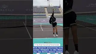 Two practice points from Nick Kyrgios in Abu Dhabi with Jordan Thompson at the World #tennis League