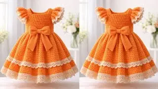 💯Easy Crochet Baby Dress Design 2026✨|#crochet #dress #design 