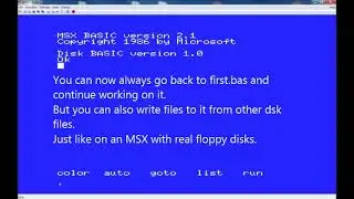 Creating a dsk file with an empty diskette is child's play for RuMSX.