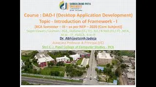 Desktop Application Development (DAD)- I - Introduction to Framework Technology - BCA Sem - III