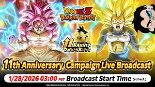 LIVE REACTING TO THE 11th ANNIVERSARY CAMPAIGN BROADCAST! Come in and Chill with Us! (Dokkan Battle)
