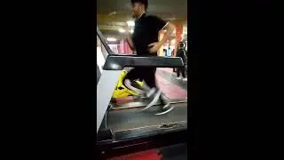 #treadmill #run I'm tried to run on a treadmill at the maximum speed