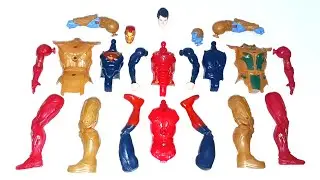 AVENGERS ASSEMBLE TOYS, Super-man vs Iron-man vs Thanos armor 
