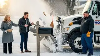 HOA Plow Knocked Over My Mailbox, Driver Laughed, Then Cried When His Truck Hit My New Steel One