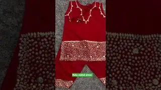 Red beautiful baby  dress #stitching by me #creativity #ytshort #dressdesign #ShortsFeed #ViralShort
