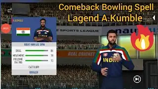 A.Kumble Good Comeback Bowling Spell In Real Cricket 20 || Lagend Always Comeback ||