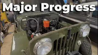 Это бегун! Ремонтируем двигатель Jeep Flatfender. Окончательная сборка, установка и первый запуск!