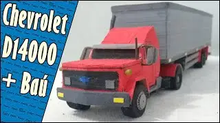 Fazendo Chevrolet D14000 reboque ba&uacute; | Miniaturando