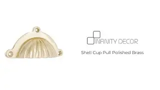 INFINITY DECOR - Shell Cup Pull Polished Brass | Cupboard Pull | Drawer Handle