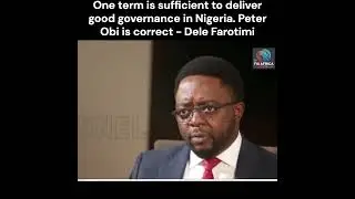 One term is SUFFICIENT to Deliver GOOD Governance in Nigeria - Dele Farotimi