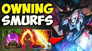DESTROYING SMURF QUEUE WITH MY NEW SHACO BUILD!! - Pink Ward Shaco Jungle