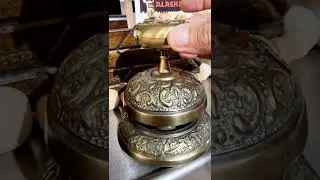 🟢MOST SATISFYING SOUND COPPER FINISHED VINTAGE BELL #shorts #short #copper #satisfying #bell #fun