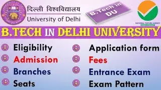 DU ANNOUNCED B.TECH COURSE THROUGH  JEE MAINS SCORE | JEE 2023 | COMPETITOR FOR YOU