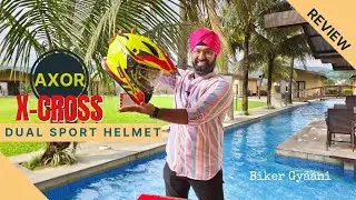 Best Dual Sport Helmet - Rs.7000 | Axor Helmets | X-Cross | Dual Visor | ECE+DOT+ISI | Biker Gyaani
