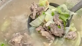 ស្ងោរស៊ុបឆ្អឹងជ្រូក Boiled pork bone soup #longviralvideo #food #porksoup #cookingshow #yummy