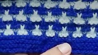 Beautiful blue and white colour design for sweaters. RR Knitting.