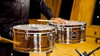 MEINL Percussion Artist Series Timbales Luis Conte Stainless Steel - LC1STS